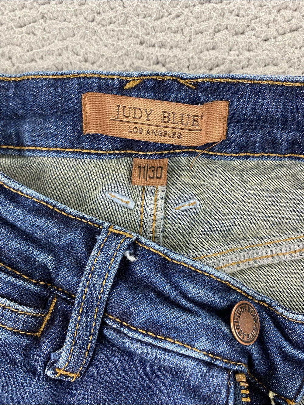Judy Blue Women High Rise Wide Leg Dark Wash Tummy Control Jeans | Size: 11/30 - Picture 13 of 15